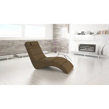 Křeslo Relaxační křeslo TONGUE hnědá ekokůže