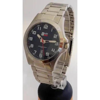 Hodinky Klenoty Budín Pánské levné ocelové vodotěsné hodinky BUD-IN steel B1701.3 - 10ATM s modrým číselníkem Poslední kus Staňkov (Klenoty Budín Pánské levné ocelové vodotěsné hodinky BUD-IN steel B1701.3 - 10ATM s modrým číselníkem)