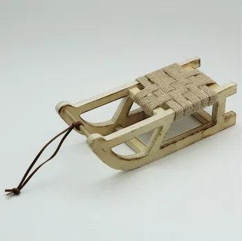 Vánoční dekorace Sáňky dekorace dřevo 18x7,5x6cm natural (HBH-16886)