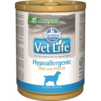 Krmivo pro psa Vet Life Natural Dog Hypoallergenic Fish & Potato 12x 300 g konzerva