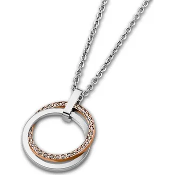 Náhrdelník Lotus Style Ocelový náhrdelník s krystaly LS1780-1/2