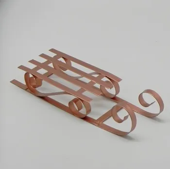 Vánoční dekorace Sáňky kov bronz (HDD-20252)