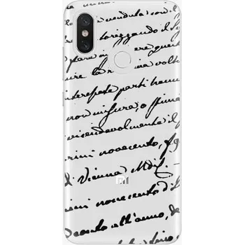 Pouzdro na mobilní telefon iSaprio Handwriting 01 Black pro Xiaomi Mi 8