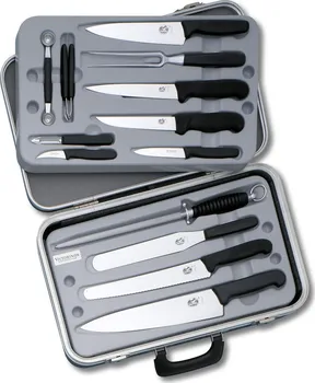 Kuchyňský nůž Victorinox Fibrox sada nožů 14 ks černý kufr