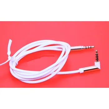 Audio kabel AUDIO kabel JACK 3,5mm 4PIN profi zlacený bílý 1,2m