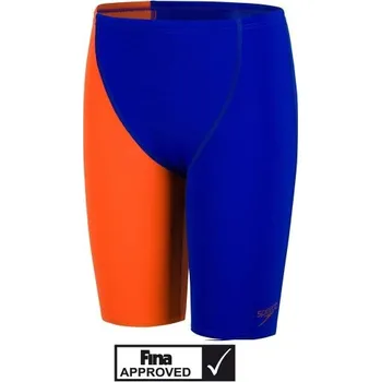 Pánské plavky Chlapecké závodní plavky Speedo Fastskin Jammer Junior modrooranžové, Velikosti 28 (140)