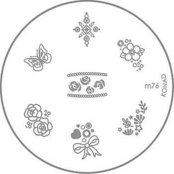 Umělé nehty KONAD destička na razítkování m76