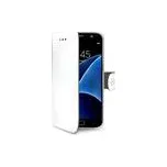 Pouzdro typu kniha CELLY Wally pro Samsung G930F Galaxy S7, bílé