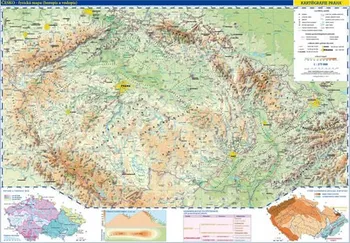 Česká republika školní nástěnná fyzická mapa 1 : 375 tis. 136 x 96 cm