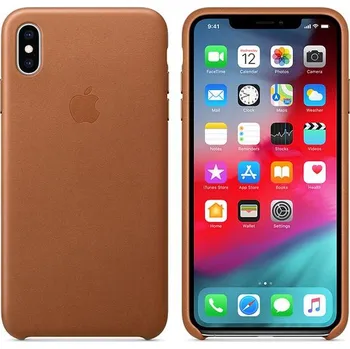 Pouzdro na mobilní telefon Apple Leather Case pro iPhone XS Max Saddle Brown