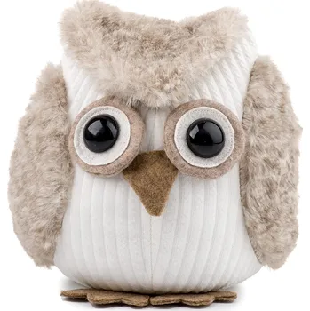 Vánoční dekorace Sova textil 13cm natural (KR667-75126-5)