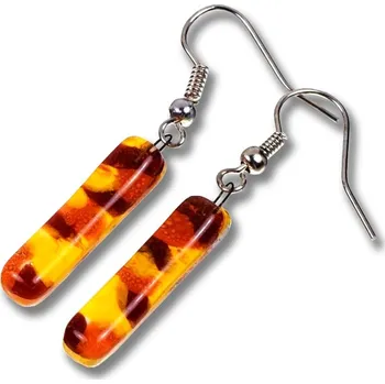 Náušnice Skleněné náušnice žluté JULIET SLEV_N_033