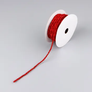 Vánoční dekorace Stuha pružná textil 0,4cm/10m červená (GV-WGO-MG8-10M-R)