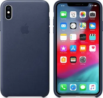 Pouzdro na mobilní telefon Apple Leather Case pro iPhone XS Max Midnight Blue