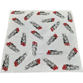 Šátek 101. INC Šátek bílý 95x95cm potisk kostky čtvercový