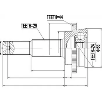 Poloosa kola NTY Kloub poloosy NISSAN X-TRAIL T30 01- MURANO 02-14 /Zadní, ATM/