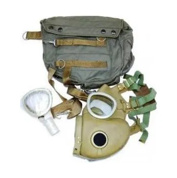 Plynová maska ARMÁDNÍ ORIGINÁL POLSKO Plynová maska Polsko MP4 buldok (bulldog) zelená Velikost: 1