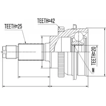 Poloosa kola NTY Kloub poloosy SUZUKI BALENO 1.6,1.8 98- IGNIS 1.3 00-03