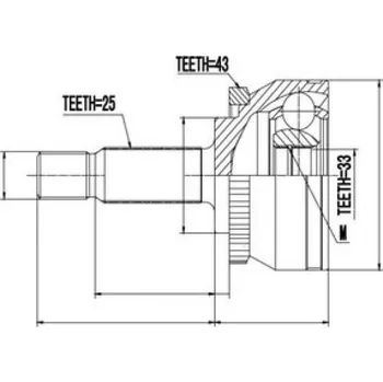 Poloosa kola NTY Kloub poloosy vnější VOLVO S40/V40 1.6, 1.8, 2.0 99-04