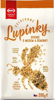 Semix Celozrnné lupínky ovesné s medem a chia semínky 200 g