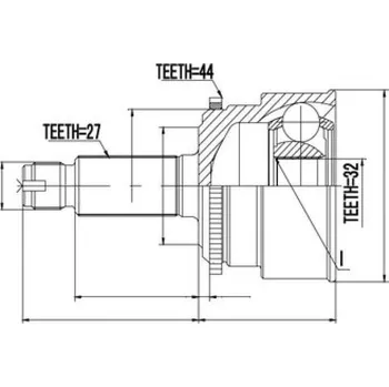 Poloosa kola NTY Kloub poloosy SUBARU IMPREZA 02- FORESTER SH 2.5 4WD 08-