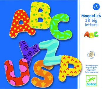 Dřevěná hračka Djeco Magnetická dřevěná abeceda