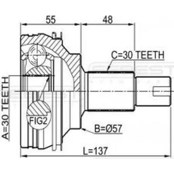 Poloosa kola NTY Kloub poloosy LEXUS GS300/330/350/460 AWD 05-12 IS250 AWD 10-13