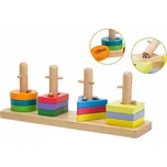 Johntoys Skládačka dřevěná různé tvary