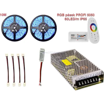 LED osvětlení Ledshopik 10m RGB LED sestava | 14,4W/m | 60LED/m | - 10m RGB LED sestava | 14,4W/m | 60LED/m | IP65 | pásek v gelu |