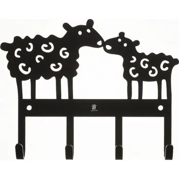 Věšák Kovový věšák na zeď Sheep black 15x19, Bengt & Lotta Švédsko