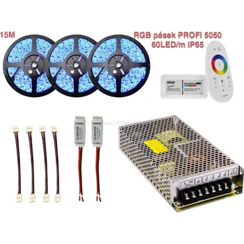 LED páska Ledshopik 15m RGB LED sestava | 14,4W/m | 60LED/m | - 15m RGB LED sestava | 14,4W/m | 60LED/m | IP20 | pásek vnitřní |