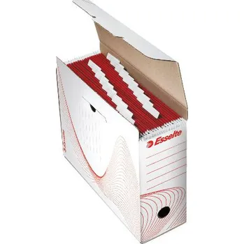 Archivační box Archivační krabice Esselte na závěsné desky, bílá