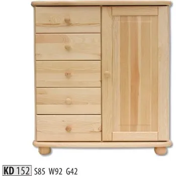 Komoda ImportWorld Komoda Romana masiv (Barva dřeva: Borovice)