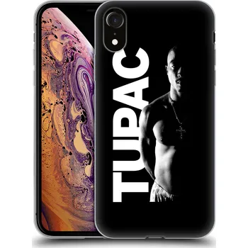 Pouzdro na mobilní telefon HEAD CASE silikon obal na mobil Apple Iphone XR Zpěvák rapper Tupac Shakur 2Pac bílý nadpis (Pouzdro silikonové HEAD CASE na mobil Apple Iphone XR Zpěvák Tupac, 2Pac, Pac, Makaveli bílý popisek)