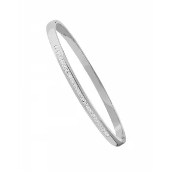 Náramek Dámský ocelový náramek Steel JGB2S o rozměrech 62X55 mm (náramek z chirurgické oceli s broušenými kameny)