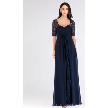 Dámské šaty Ever Pretty Luxusní modré šaty s krajkou 7625 Velikost: XL / 42 / 10 / 14