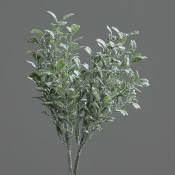 umělá květina Větvička buxus ojíněná 24123