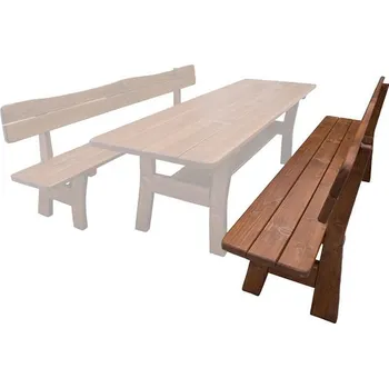 Postel ImportWorld Zahradní lavice smrk masiv Amanda (Barva dřeva: Bělený + Lak)