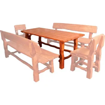 Postel ImportWorld Zahradní stůl olše masiv Zdenda v75 x š200 x h80 cm (Barva dřeva: Ořech)