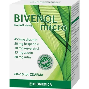 Přírodní produkt Biomedica Bivenol Micro 60 + 10 tbl.