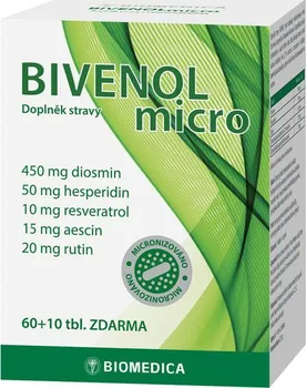 Přírodní produkt Biomedica Bivenol Micro 60 + 10 tbl.