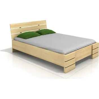 Nábytek ImportWorld Postel Elisabeth High Long 120x220 cm, borovice masiv (Barva dřeva: Přírodní, Rošt varianta: Lamelový rošt)