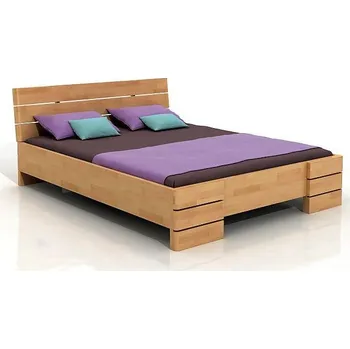 Postel ImportWorld Postel Elisabeth High Long 120x220 cm, buk masiv (Barva dřeva: Ořech, Rošt varianta: Lamelový rošt)