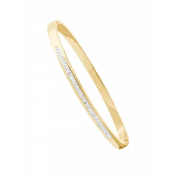 Náramek Dámský ocelový náramek Steel JGB2G o rozměrech 62X55 mm IPGold (náramek z chirurgické oceli s broušenými kameny)