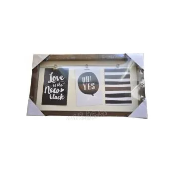 Rám na obraz Rám na 3fotky nástěnný 24x43x3cm Reinex