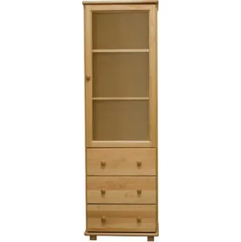 Knihovna ImportWorld Vitrína Tamara - v190 x š60 x h42 cm (Barva dřeva: Ořech)