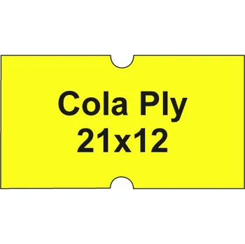 Speciální papír Etikety cen. COLA PLY 21x12 hranaté - 1250 etiket/kotouček, žluté