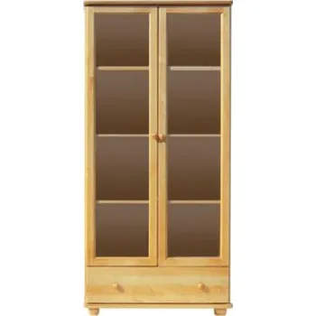Knihovna ImportWorld Vitrína Kamila - v190 x š80 x h42 cm (Barva dřeva: Borovice)