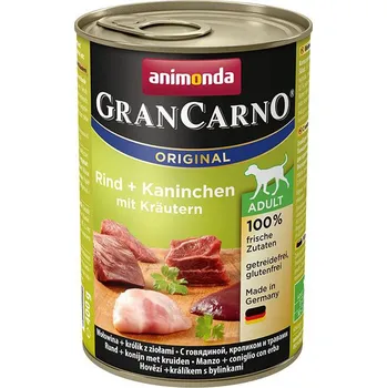 Krmivo pro psa Animonda GranCarno Adult hovězí/králík a bylinky 6 x 400 g