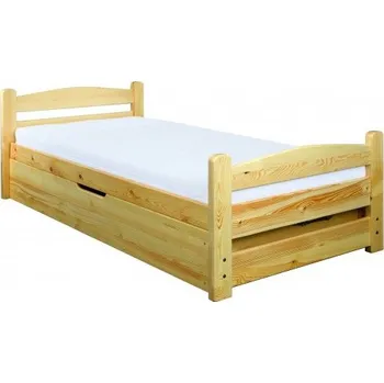 Postel ImportWorld Dřevěná postel s úložným prostorem 90x200 Antonín